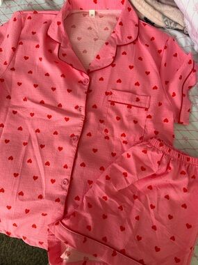 Pink Heart Pajama Set